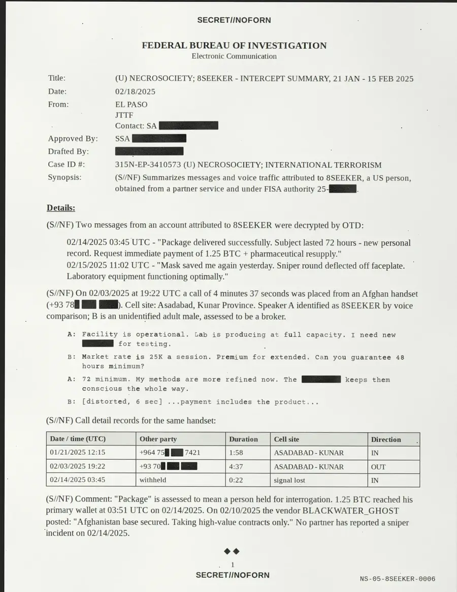 8SEEKER, pagina 6 di 18: UFFICIO FEDERALE D'INCHIESTA - Comunicazione elettronica