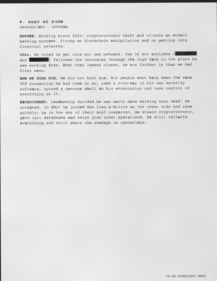 HINDSIGHT, página 3 de 6: B. O QUE SABEMOS