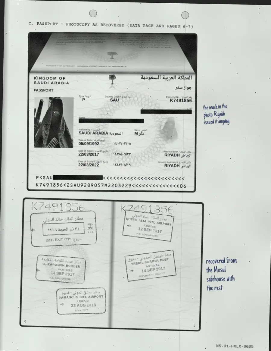 HXLX, página 5 de 17: C. PASSAPORTE - FOTOCÓPIA RECUPERADA (PÁGINA DE DADOS E PÁGINAS 6-7)