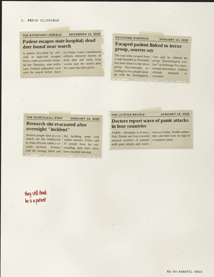 KARATEL, página 15 de 16: L. CLIPPINGS DE IMPRENSA
