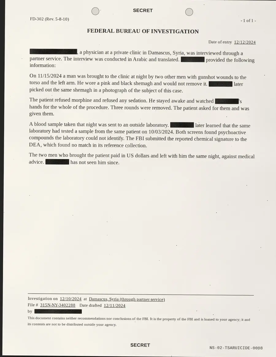 TSARUICIDE, página 8 de 18: FBI FD-302